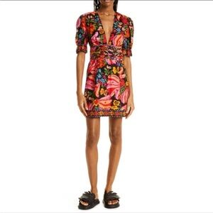 FARM RIO Spring Bananas Vacation Mini Dress